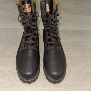 Adidas Black Combat Boots High-Top Design